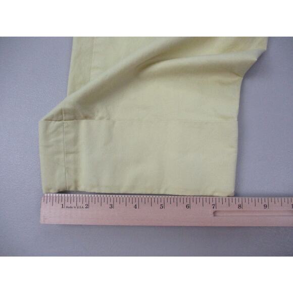 Ann Taylor Easy Chino Pants Womens 8 Fits 30x26 Butter Yellow Cropped High Waist - Picture 10 of 15